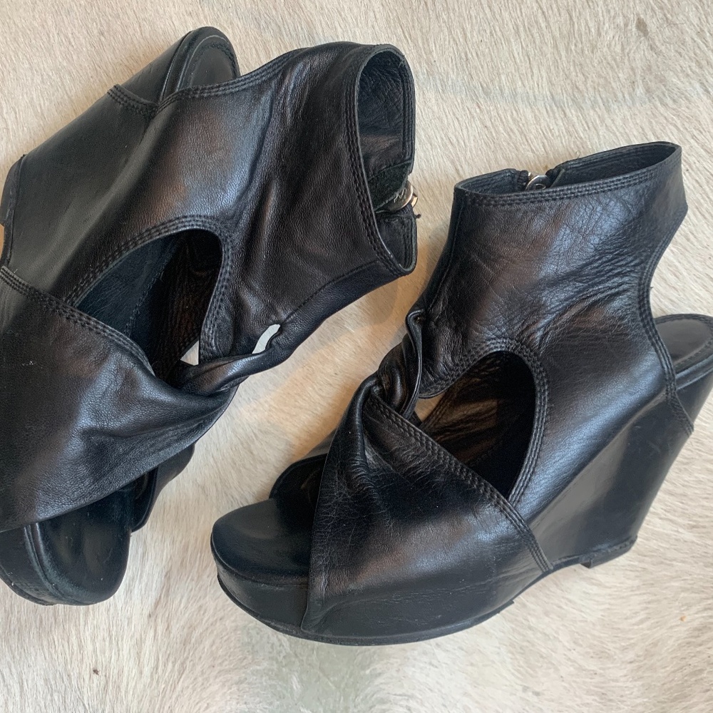 Rick Owens Twist Wedge Shoes View 3